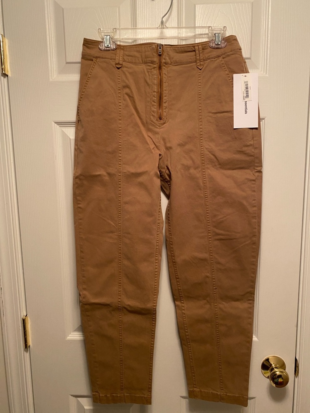 Amazon Essentials Camel  Chino Utility Pants with Front Zipper…